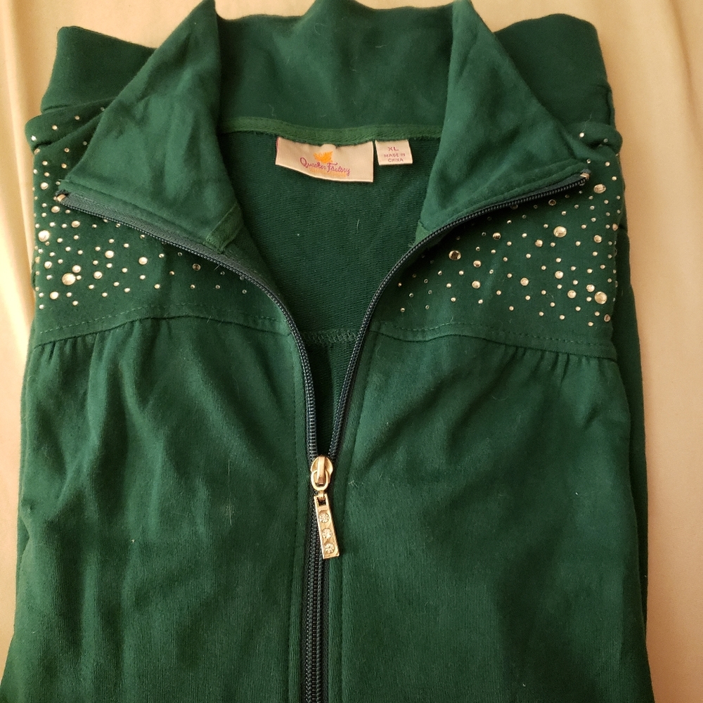 Quacker Factory XL Green Jacket - Picture 7 of 7
